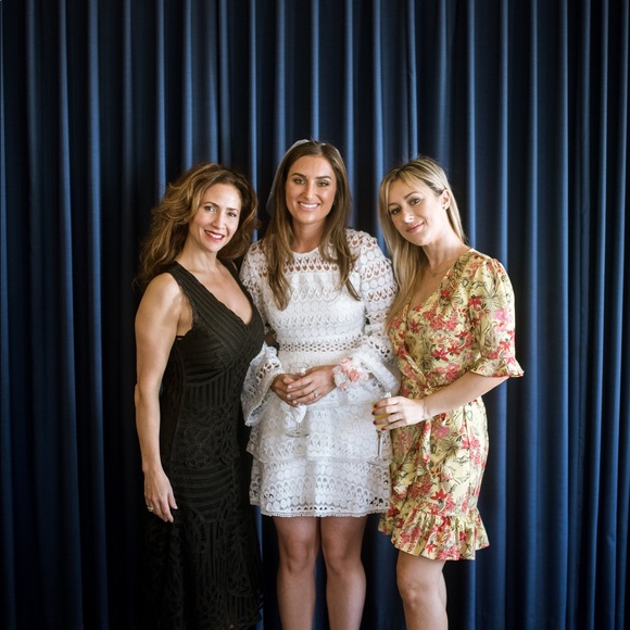 Aqua white lace dress - Picture 2 of 6